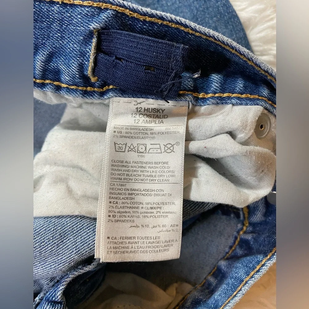 Old Navy Jeans Bigger Boys Husky Jeans Straight style size 12 H adjustable waist